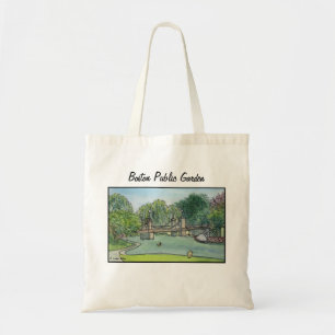 Tote Bag Jardin public de Boston de bateaux de cygne