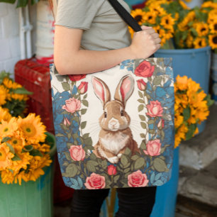 Tote Bag Jardin Rose Brown Bunny