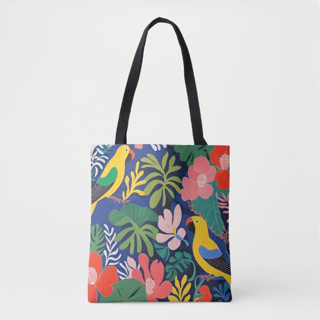 Tote Bag Jardin tropical Expressionnisme moderne Oeuvre d'a (Devant)