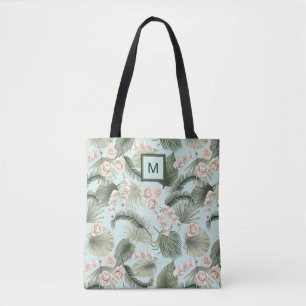Tote Bag Jardin tropical Motif orchidée et palmier