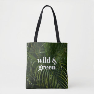 Tote Bag Jardin Tropical Sauvage & Vert