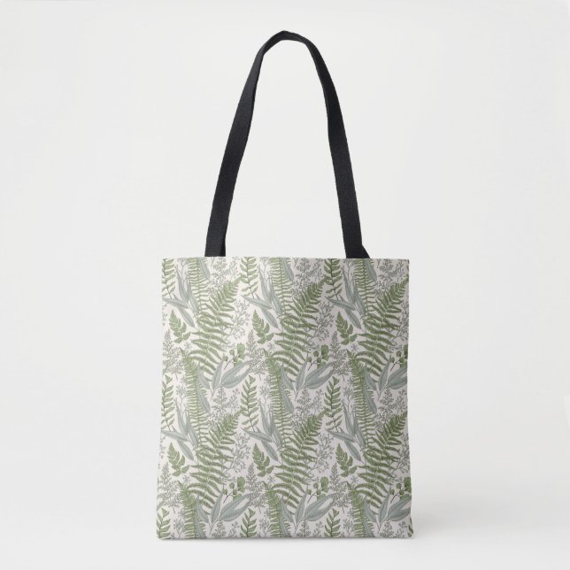 Tote Bag Jardin vert fleuri (Devant)