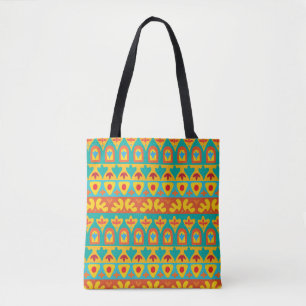 Tote Bag Jardin Vintage ethnique Arrière - plan sans coutur