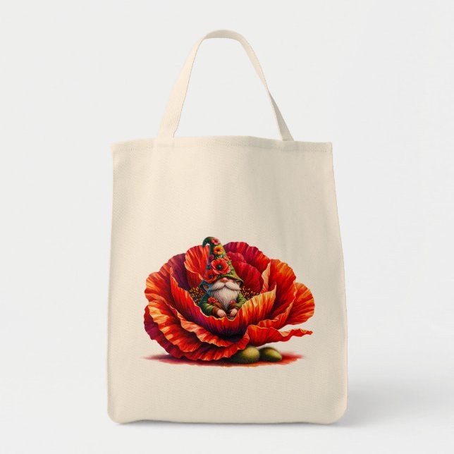 Tote Bag Jardin Whimsical Watercolor Gnome (Devant)