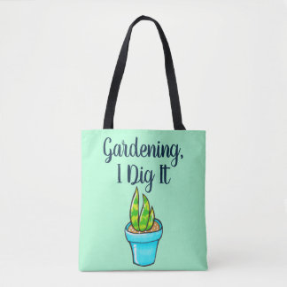 Tote Bag Jardinage, Je Le Creuse Potté Succulent