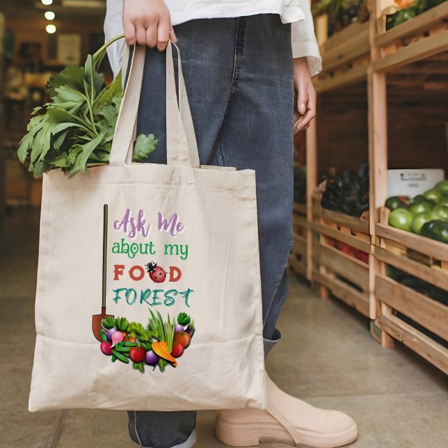 Tote Bag Jardinière Me Demande Forêt Alimentaire Disant (Créateur téléchargé)