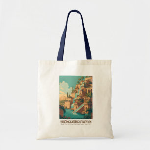 Tote Bag Jardins suspendus de Babylone 7 Merveilles du Mond