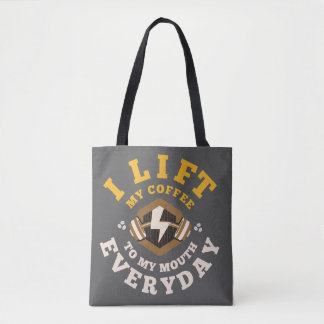 Tote Bag J'Ascense Tous Les Jours (Gris/Or)