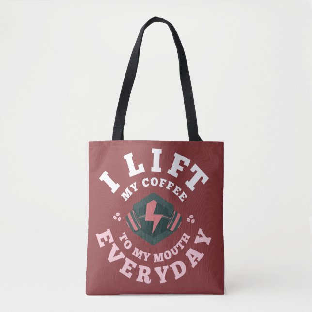 Tote Bag J'Ascense Tous Les Jours (Rose) (Devant)