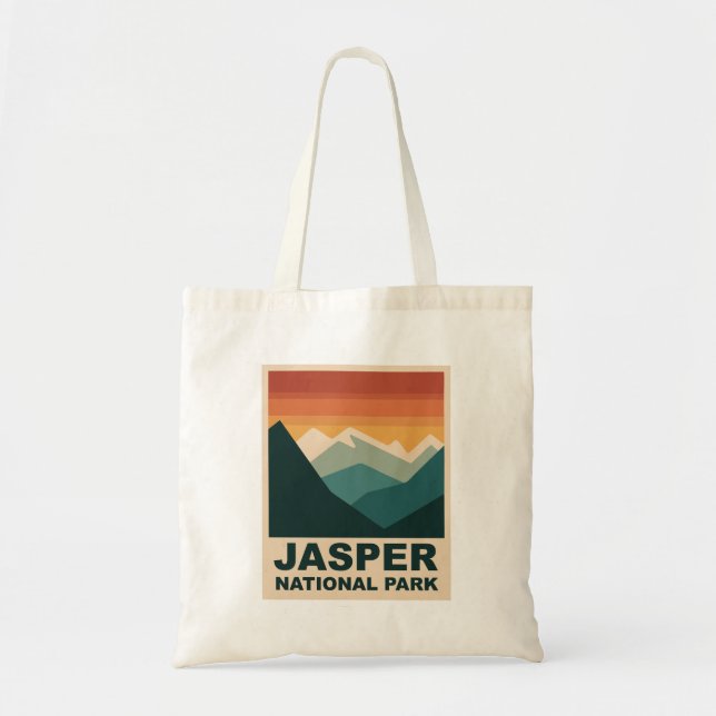 Tote Bag Jasper National Park Minimalist Outdoor Design (Devant)