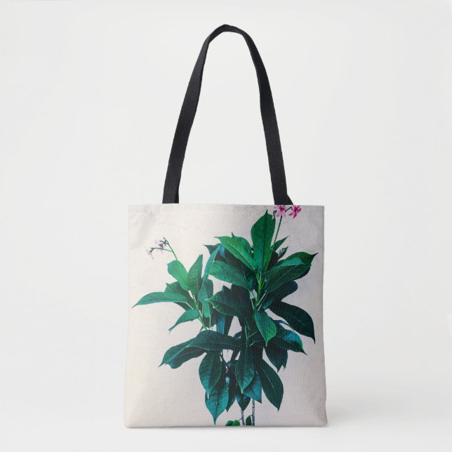Tote Bag Jatropha Plante en vert naturel (Devant)