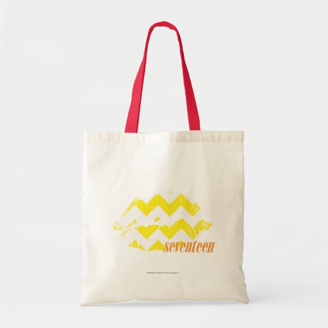 Tote Bag Jaune de zigzag (Devant)