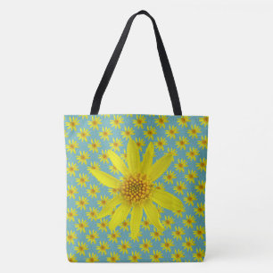 Tote Bag Jaune floral botanique doux sur toute couleur