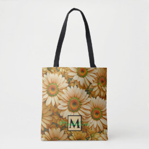Tote Bag Jaune floral jaune tournesol jaunes marguerites