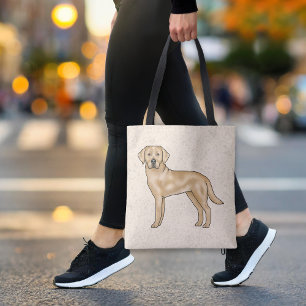 Tote Bag Jaune Labrador Retriever mignon Dessin Dessin Chie
