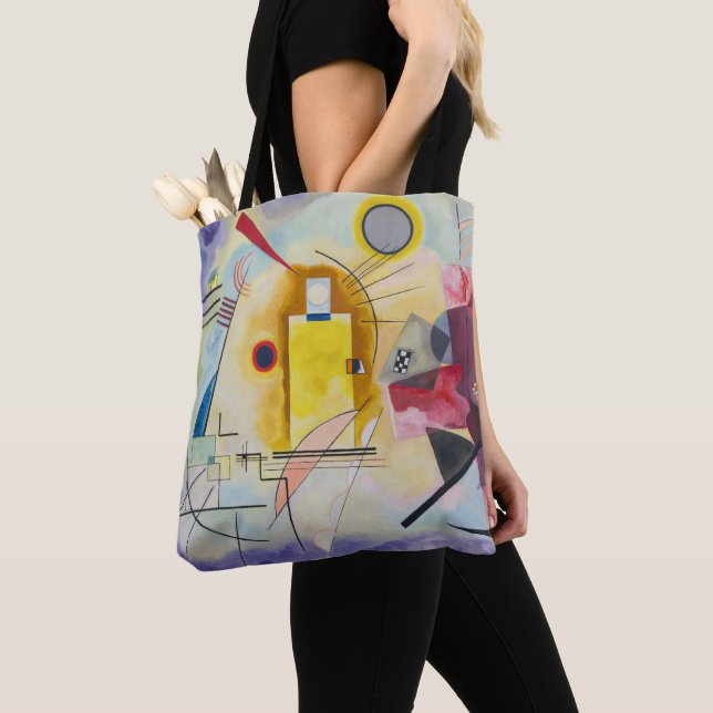 Tote Bag Jaune, Rouge, Bleu par Wassily Kandinsky (De près)