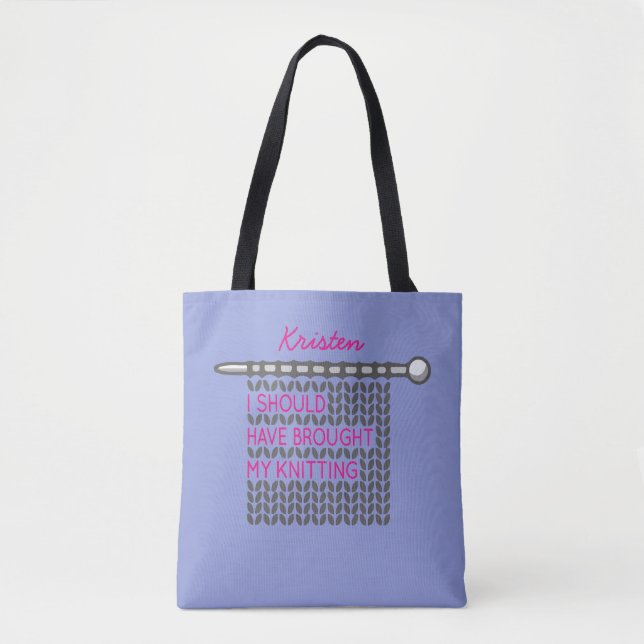Tote Bag J'Aurais Dû Apporter Mon Tricot - Gray (Devant)