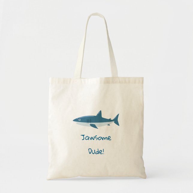 Tote Bag Jawsome Dude Shark (Devant)