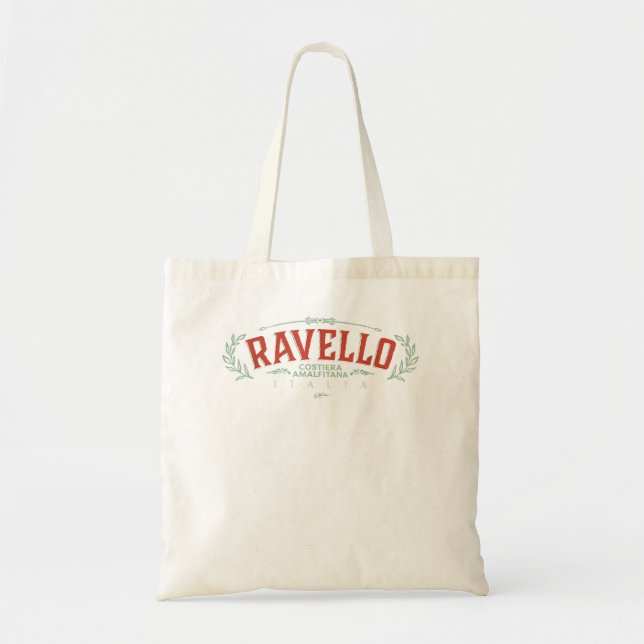 Tote Bag JCombs Ravello, Côte Amalfi, Italie, Retro, (Devant)
