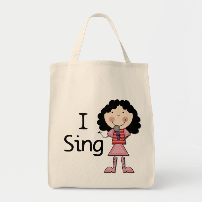 Tote Bag Je chante les T-shirts et les cadeaux femelles (Devant)