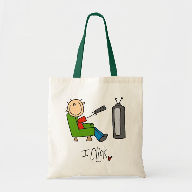 Tote Bag Je clique sur le T-shirts et les cadeaux (Devant)