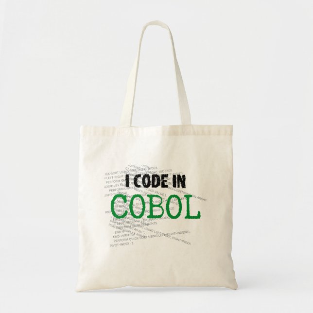 Tote Bag Je code dans COBOL.w (Devant)