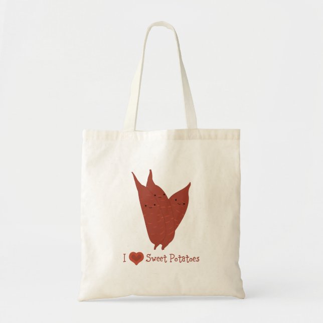 Tote Bag Je coeur les patates douces (Devant)