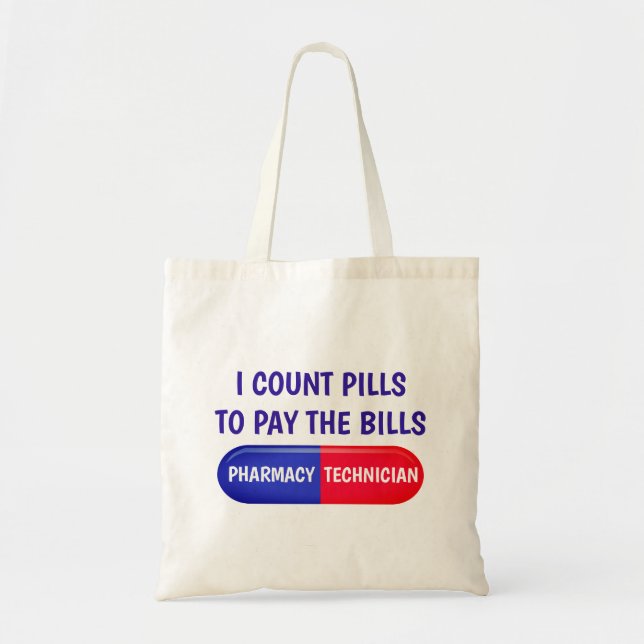 Tote Bag Je compte les pilules pour payer les factures (Devant)