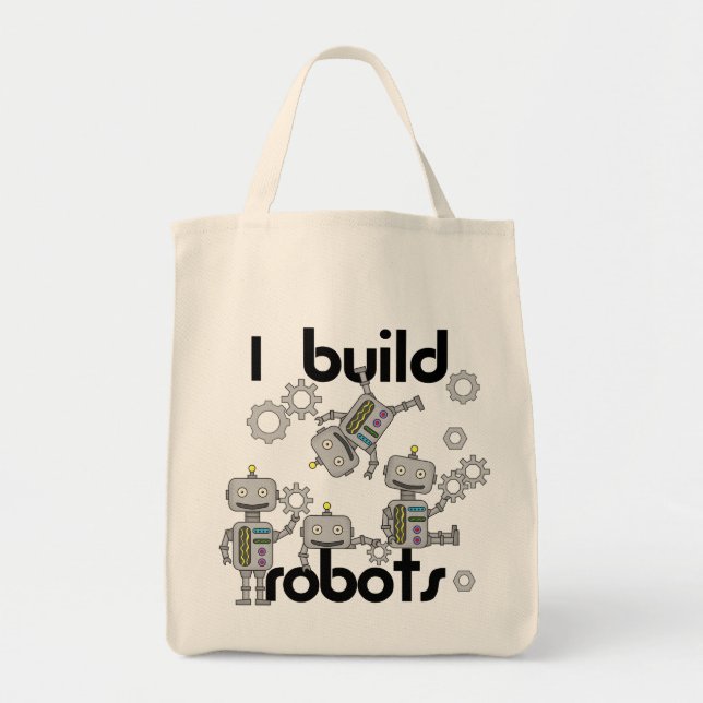 Tote Bag Je construis des robots (Devant)