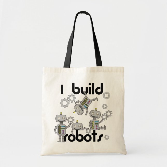 Tote Bag Je construis des robots (Devant)