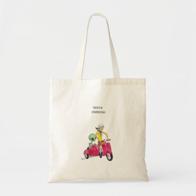 Tote Bag je crois aux extraterrestrials (Devant)