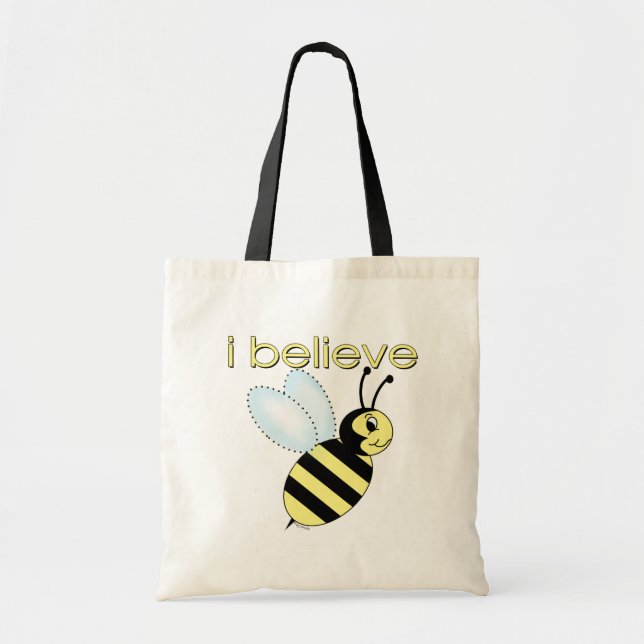 Tote Bag Je crois en abeilles (Devant)