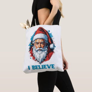 Tote Bag Je crois en le style Graffiti du Père Noël