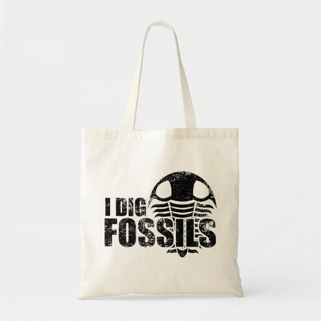 Tote Bag JE DÉTERRE DES FOSSILES Trilobite (Devant)