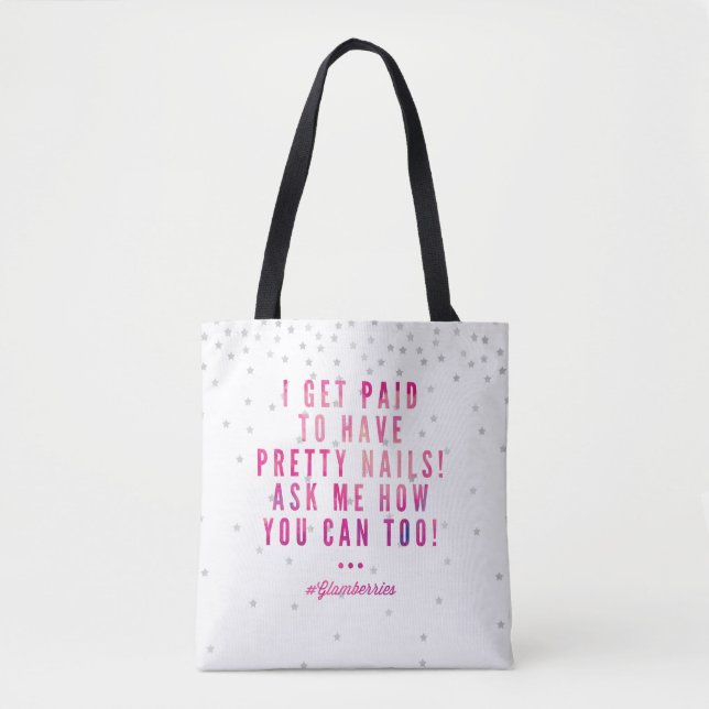 Tote Bag Je deviens payé pour avoir de jolis clous (Devant)
