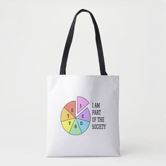 Tote Bag Je fais partie de la société (Devant)