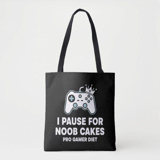 Tote Bag Je fais pause pour les gâteaux de noobs Pro Diet d (Devant)