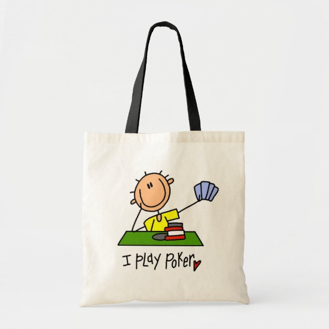 Tote Bag Je Joue au Poker (Devant)