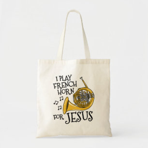 Tote Bag Je Joue La Corne Française Pour Jésus, Musicien Ch