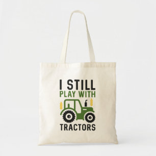 Tote Bag Je Joue Toujours Avec Les Tracteurs