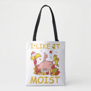 Tote Bag Je L'Aime Moist Funny Turquie Dîner Thanksgiv