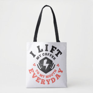 Tote Bag Je lève tous les jours (Saumon)