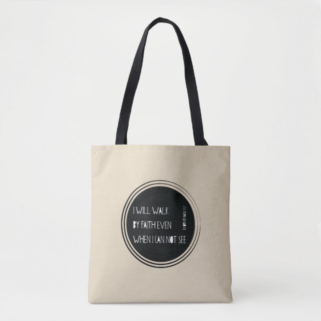 Tote Bag Je marcherai par la foi (Devant)