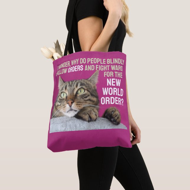 Tote Bag Je me demande pourquoi Fourre-tout (De près)
