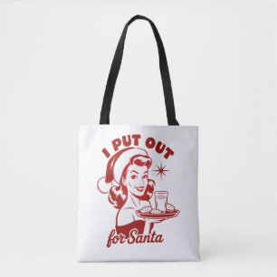 Tote Bag Je me suis mis en quatre pour le Père Noël Snarky