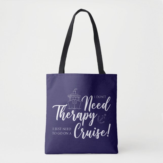 Tote Bag Je n'ai pas besoin de thérapie Nautique (Devant)