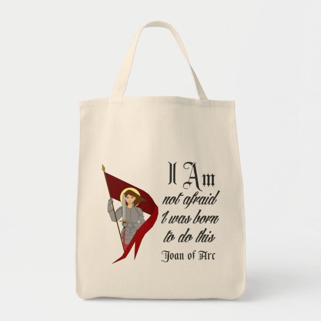 Tote Bag Je n'ai pas peur - Jeanne d'Arc (Devant)
