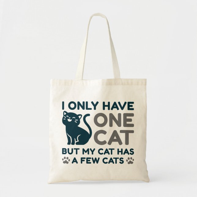 Tote Bag Je N'Ai Qu'Un Chat (Devant)