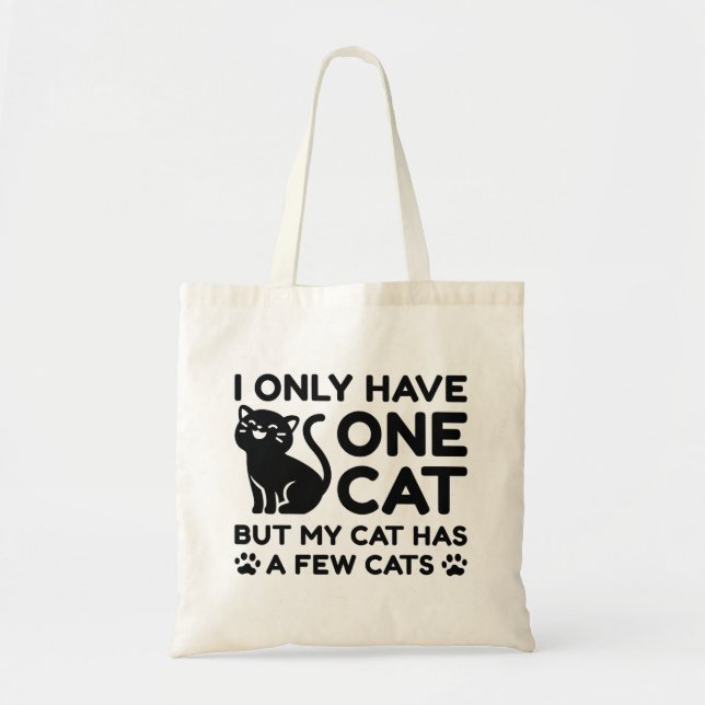 Tote Bag Je N'Ai Qu'Un Chat (Devant)