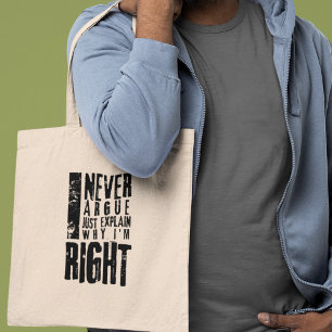 Tote Bag Je ne discute jamais drôle sarcasme confiance cade